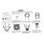 Single Ring Chrome Frame Barstool with Flat Swivel and Black Round Seat Unassembled (4 ea / cs) "Call Customer Service for Availability"