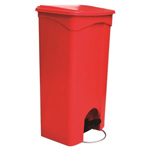 23 Gallon Red Step-On Receptacle (1 ea / cs)