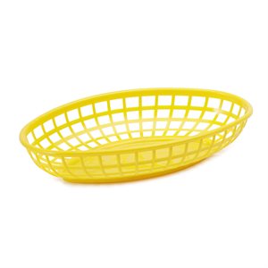 Oval Food Basket Yellow (654) (3 dz / cs) NSF