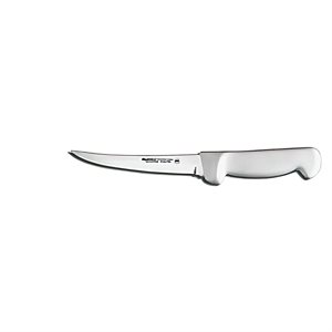 Basics Boning Knife, 6", curved, stain-free, high-carbon steel, textured, polypropylene white handle, NSF Certified (6 ea / bx)