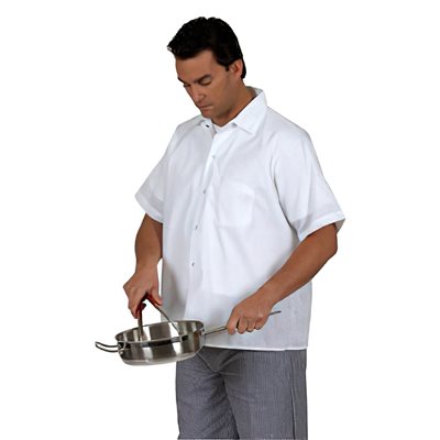 Shirt-Kitchen White Large (12 ea / cs) 100% polester w / 1 pocket