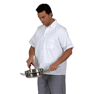Shirt-Kitchen White Medium (12 ea / cs) 100% Polyester 1 / pocket