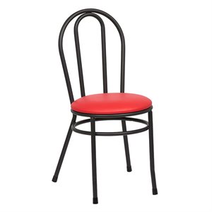 Chair Metal-Bentwood Black frame-Red Seat (2 ea / cs)