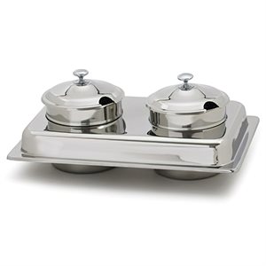 Soup Station Lid W / 2 Holeswith Insets And Knob Covers (1 ea / cs)