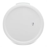 White Polypropylene Round Storage Container Lid NSF Fits 12, 18, 22 Qt (6 ea / cs)