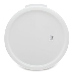 White Polypropylene Round Storage Container Lid NSF Fits 12, 18, 22 Qt (12 ea / cs)