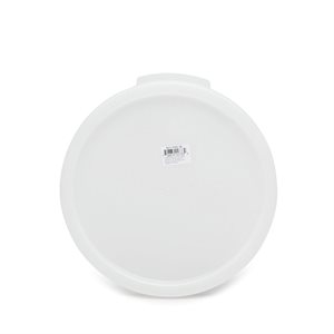 White Polypropylene Round Storage Container Lid NSF Fits 6 & 8 Qt (12 ea / cs)
