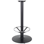 22" Round Black Disco / Bar Height Complete Table Base with Footrest “Call Customer Service for Availability”