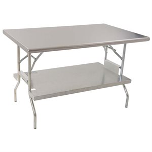 Folding Worktable With Undershelf 30" x 60" S / S NSF (1 ea / cs)