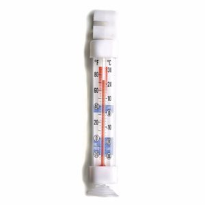 Refrigerator / Freezer Thermometer, -20° to 80°F (-30° to 30° C) temperature range, safe temperature zone indicators, built-in hook, hangs or mounts (50 ea / cs)