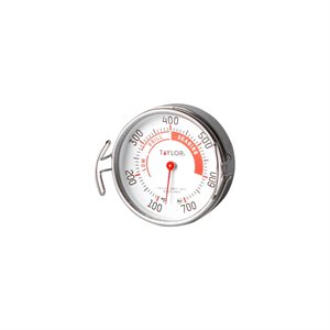 Surface Temperature Thermometer, for monitoring grill or any surface temperature for optimal searing, 100° to 700°F(50° to 350° C) temperature range, 2" dial, grill & searing zone indicators (6 ea / cs)
