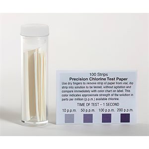 Chlorine Sanitzer Test Strips (100 strips per tube / 100 tb / cs)