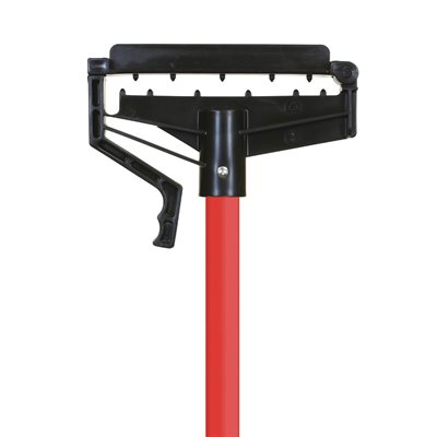 Black Side Load Easy Trigger Release, 60" x 1" Red Fiberglass Mopstick Handle (6 ea / cs) (#96514)