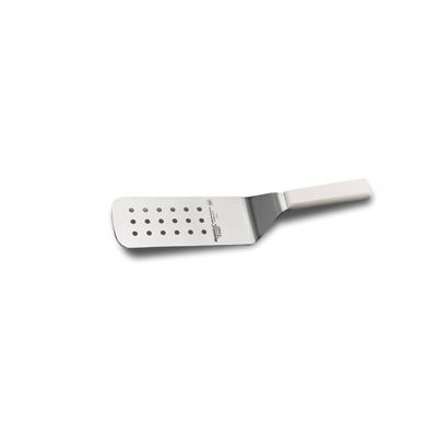 Basics Cake Turner, 8" x 3", perforated, stainless steel, offset blade with polypropylene handle, NSF Certified (6 ea / bx)